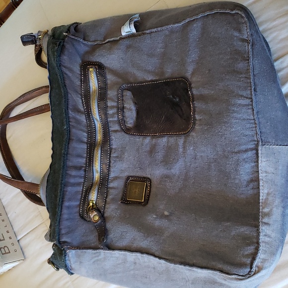 Campomaggi wool and leather large zipper tote - Picture 8 of 16